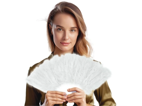 Evantai pană albă - 1 buc.