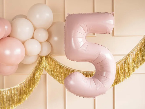 Balon folie roz deschis numărul 5 - 72 cm - 1 buc.