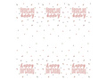 Față de masă aurie roz Happy Birthday - 137 x 213 cm - 1 buc.