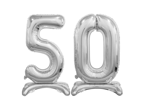 Set de baloane din folie 50 argint - 74 cm