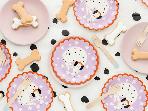 Farfurii aniversare dalmațiene - 18 cm - 6 buc.