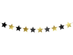 Banner cu stele negre și aurii - 14 buc.