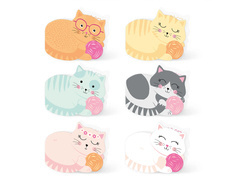 Invitații aniversare Pisici - 6 buc.