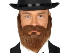 Mustață și barbă maro - 1 buc.