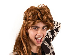 Peruca disco roșcată pentru bărbați - 1 buc.