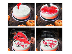 Șabloane pentru tort Halloween fericit - 1 buc.