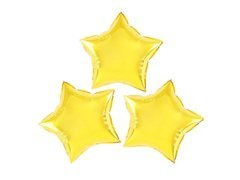 Baloane din folie Stele aurii - 23 cm - 3 buc.