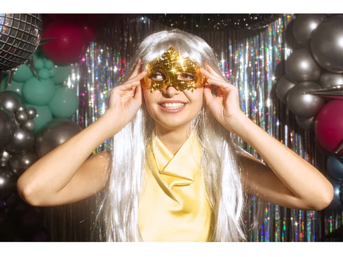 Mască de carnaval venețiană aurie - 1 buc.