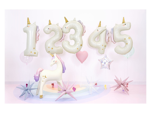 Balon cu folie Unicorn numărul 2 - 93 cm - 1 buc.