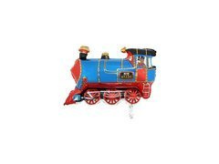 Balon din folie Train albastru - 76 x 61 cm - 1 buc.