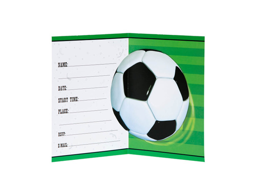 Invitații aniversare fotbal - 8 buc.
