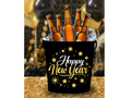 Happy New Year găleată metalică de răcire a băuturilor - 19 x 23 cm - 1 buc.