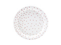Farfurii Dots roz auriu - 18 cm - 6 buc.