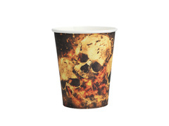 Pahare de hârtie Halloween Skull - 270 ml - 10 buc.