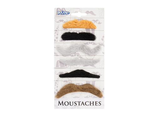 Mustață autoadezivă mix de modele - 6 buc.