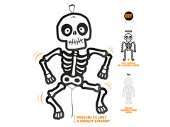 Decor de perete Halloween Schelet - 85 cm - 1 buc.