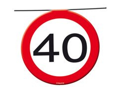 Banner de steaguri Prohibiție semn 40tka - 12 m - 1 buc.