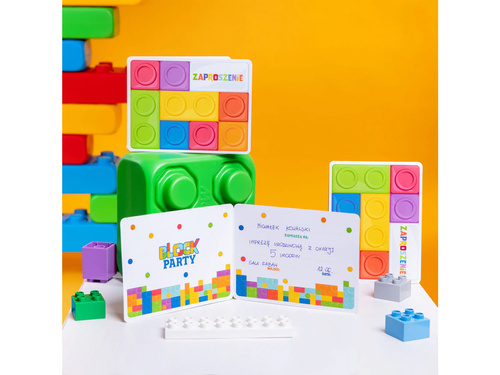 Invitație aniversară Blocuri - 6 buc.