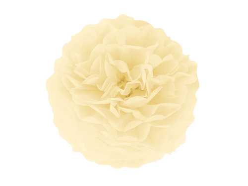 Floare suspendată pom-pom decor - crem - 35 cm - 1 buc.