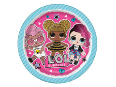 LOL Farfurii surpriză pentru ziua de naștere - 23 cm - 8 buc.