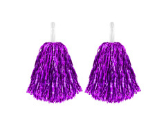 Pompoane pentru majorete violet metalic - 2 buc.
