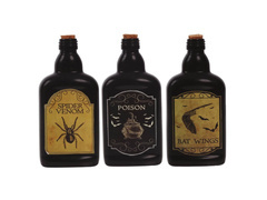 Sticlă Halloween flacoane - 19 cm - 1 buc.