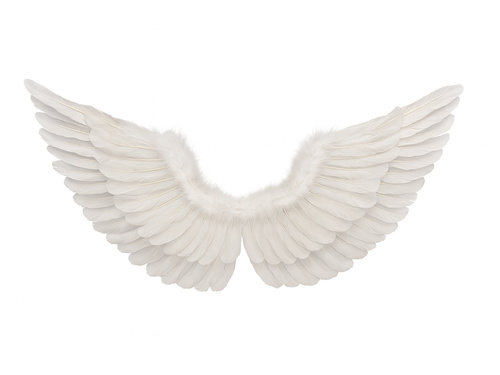 Set de aripi de înger alb 68 x 33 cm și Aureole
