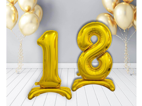 Set de baloane din folie 18 auriu - 74 cm