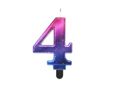 Lumânare cu numere metalice Night Sky - 4 - patru