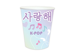 Pahare de hârtie K-POP - 250 ml - 6 buc.