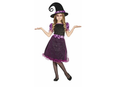 Costum de vrăjitoare mov - 1 buc.