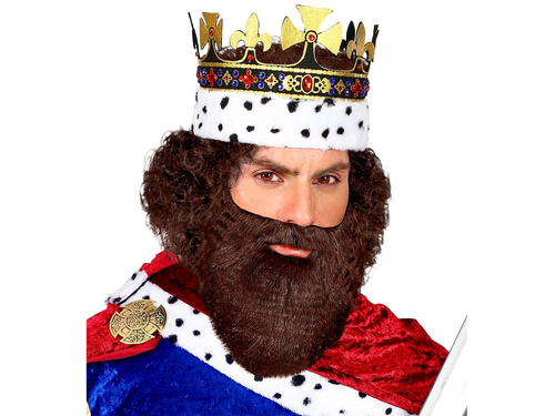 Barbă cu mustață maro - 1 buc.