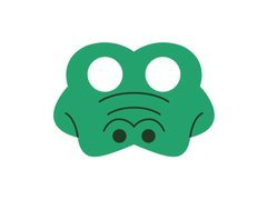 Mască din pâslă de crocodil - 1 buc.