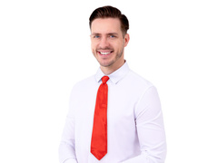 Cravată roșie - 45 cm - 1 buc.