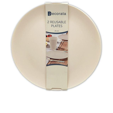 Farfurii reutilizabile bej - 25 cm - 2 buc.
