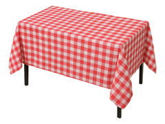 Față de masă din folie cu carouri roșii și albe - 137 x 274 cm - 1 buc.