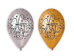 Baloane latex Happy New Year - 30 cm - 25 buc.