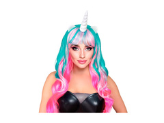 Unicorn peruca albastru și roz