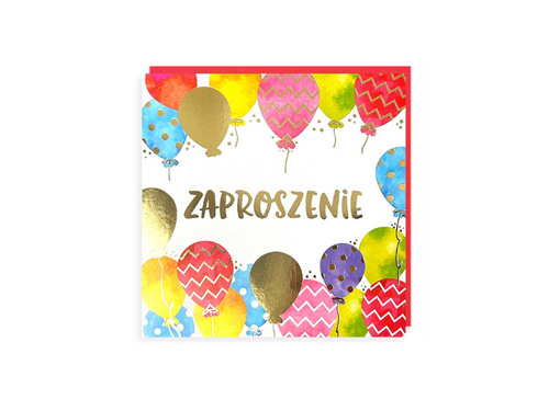 Invitații aniversare Baloane - 5 buc.