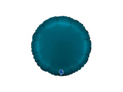 Balon rotund din folie albastră satinată - 14" - 1 buc.