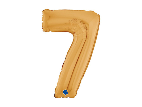 Balon din folie numărul 7 auriu - 26" - 1 buc.