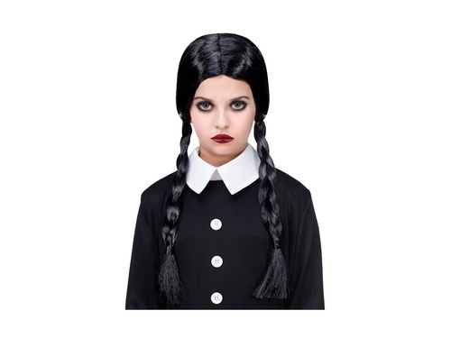 Peruca neagră cu împletituri