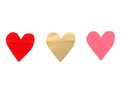 Ghirlandă de hârtie Inimi - 200 cm - 1 buc.