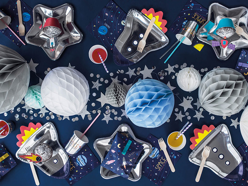 Farfurii stea argintii - 23 cm - 6 buc.