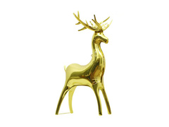 Balon din folie cu ren în picioare - auriu - 122.5 x 83.5 cm- 1 buc.