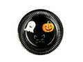 Farfurii de Halloween fantomă, pisică și dovleac - 18 cm - 6 buc.