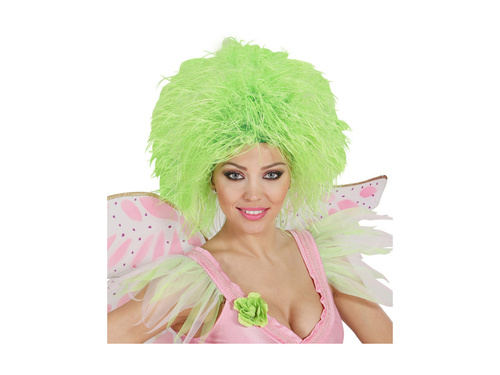 Peruca verde neon