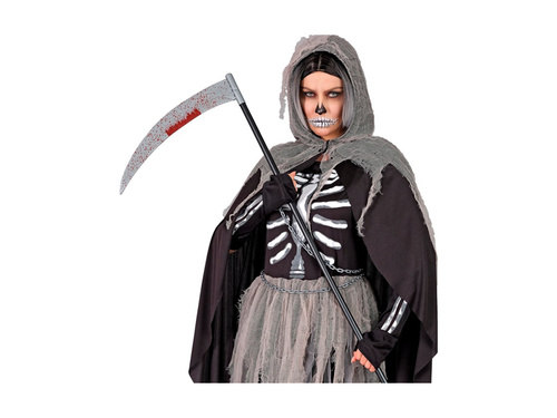 Coasă de plastic pătată de sânge - 107 cm