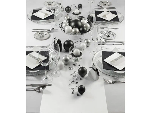 Satin simplu - alb - 36 cm x 9 metri