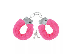 Cătușe roz cu blană - 1 buc.